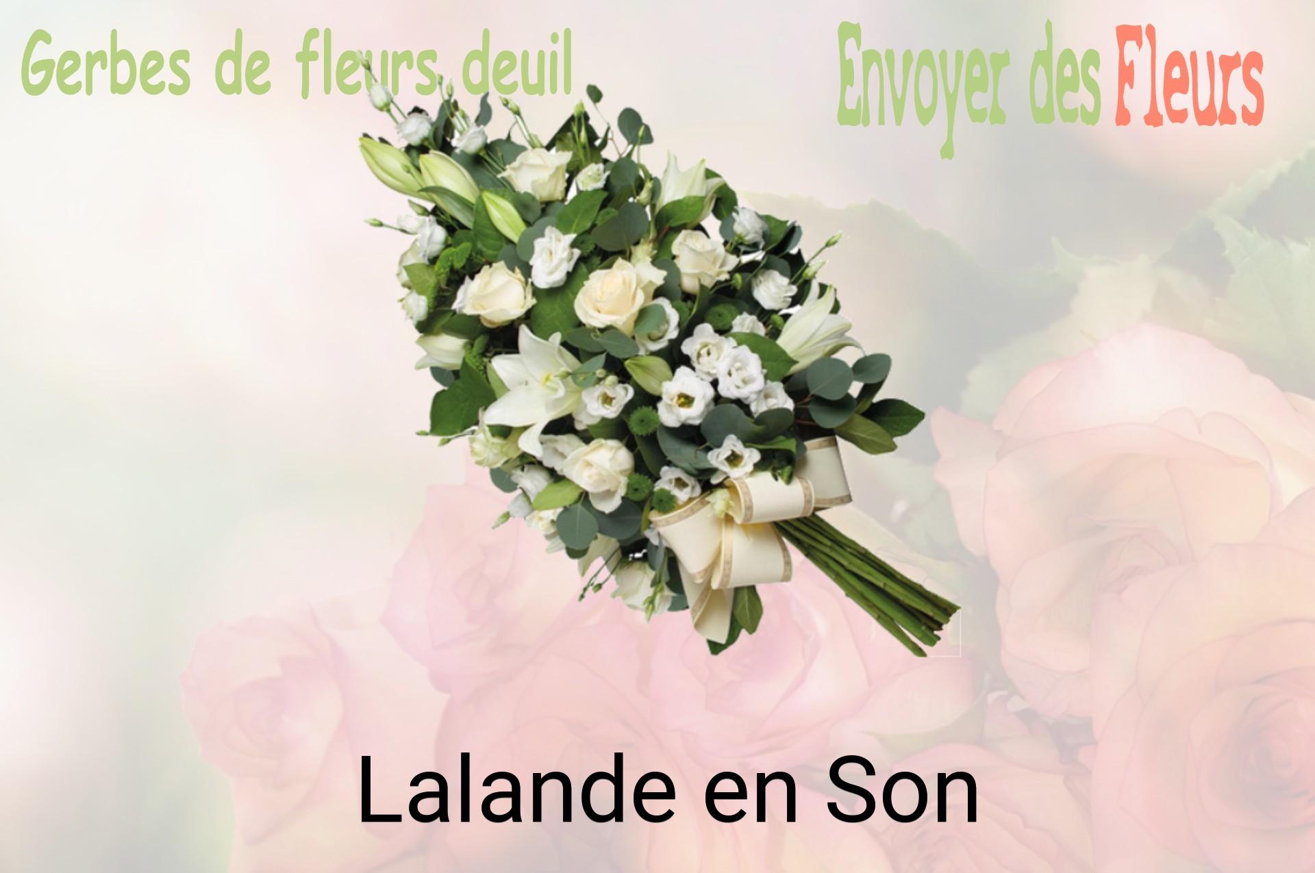Gerbe de fleurs de deuil livrée à Lalande-en-Son